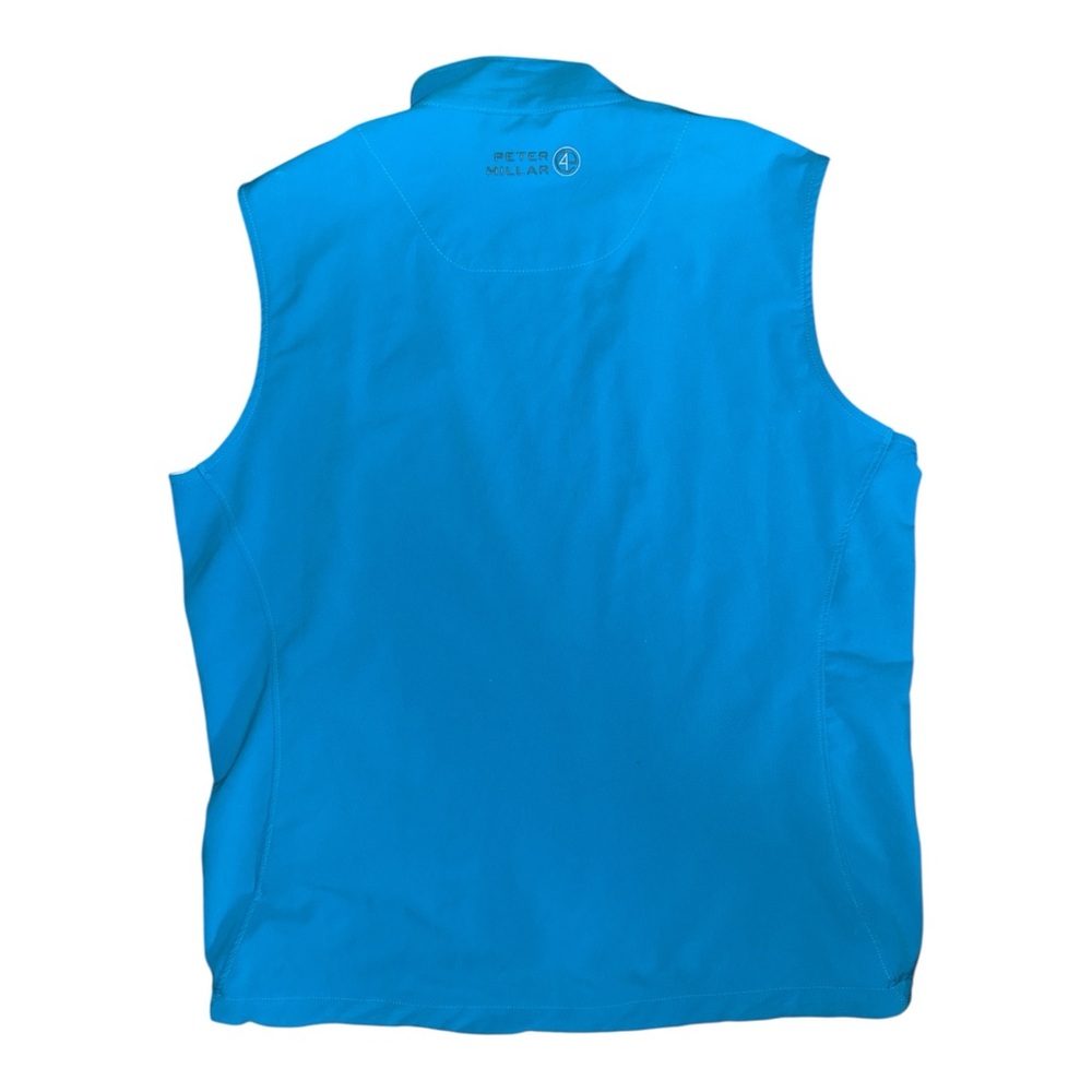 Peter Millar Crown Sport Via 4 Wind Teal Zip-Up Vest Medium - Picture 7 of 7